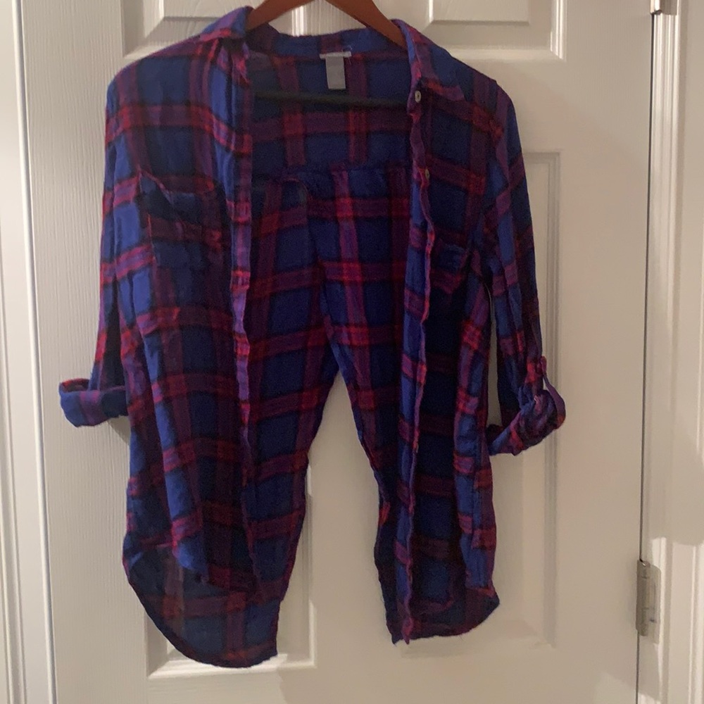 Open Back Button down Shirt